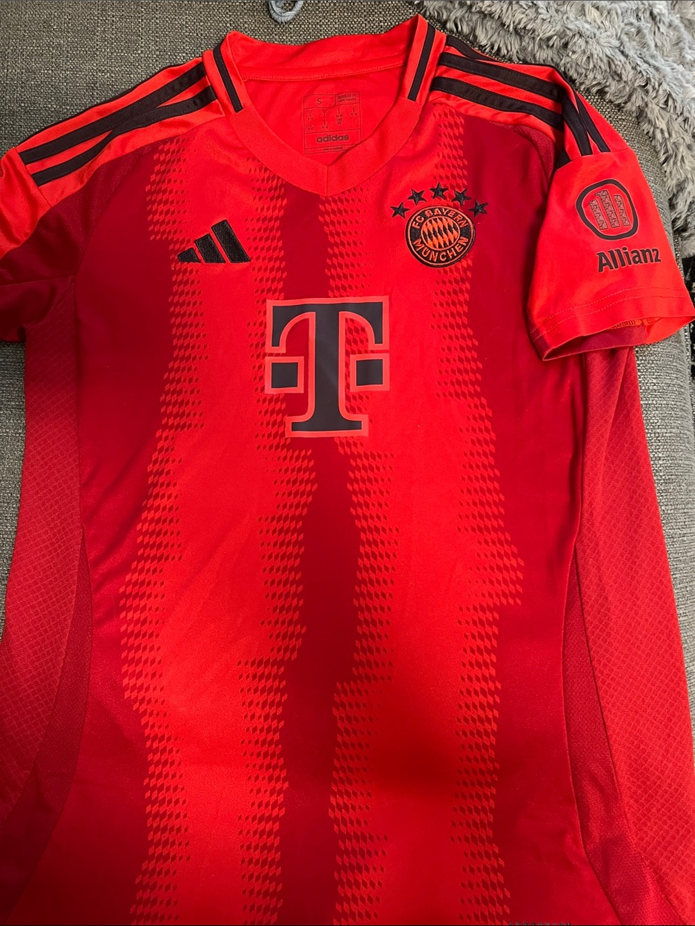 Adidas Red Bayern Munich Home Jersey with Black Accents